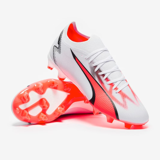 Kopačky Puma Ultra Match FG/AG bílá/červená