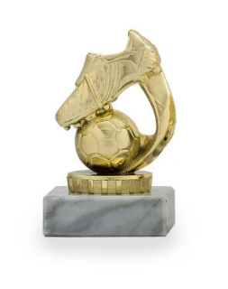 Figura kopačka + míč zlatá 10cm