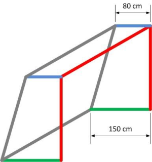 Fotbalové brankové sítě 5 x 2 x 0,8 x 1,5 m zelená