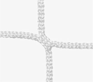 Fotbalová branková síť 3mm 7,5x2,5x2x2m bílá oko 12x12cm