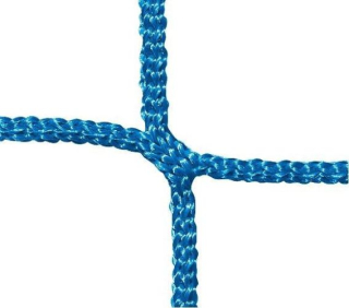 Fotbalová branková síť 3 mm 7,5 x 2,5 x 2 x 2 m modrá