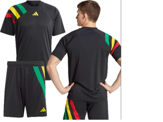 Dres + trenky adidas Fortore 23 tmavě modrá/žlutá zelená červená