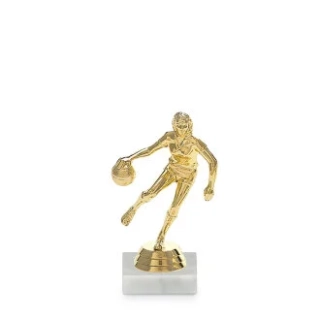 Sportovní figurka basket žena 13cm zlatá F8590