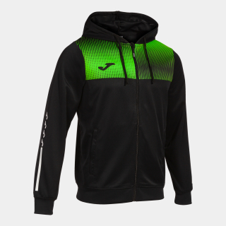 Mikina Joma SUPERNOVA s kapucí černá/zelená