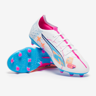 Kopačky Puma Ultra 5 Match FG/AG bílá/modrá