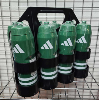 Sportovní láhve adidas na pití Tiro Bottle 0.75L 8ks zelená + nosič
