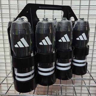 Sportovní láhve adidas na pití Tiro Bottle 0.75L 8ks + nosič černá