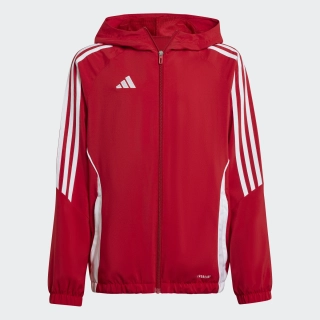 Dětská větrovka adidas TIRO 24 s kapucí červená