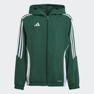 Dětská větrovka adidas TIRO 24 s kapucí zelená
