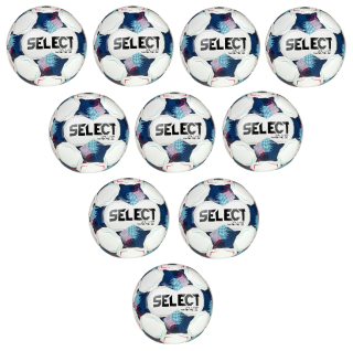 10x Fotbalový míč Select FB Brillant Training DB bílá/modrá