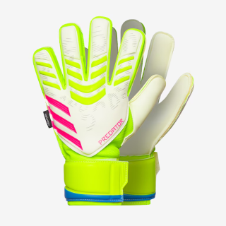 Brankářské rukavice adidas Predator Match Fingersave GK Gloves bílá/neo žlutá