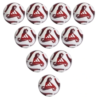 10x Fotbalový míč adidas Tiro League TB bílá/červená