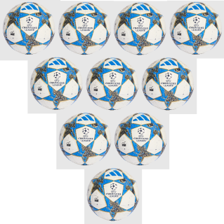 10x Fotbalový míč adidas UCL Pro Champions League 25/26 bílá/modrá