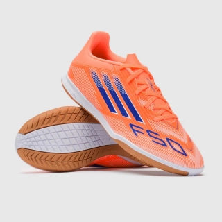 Dětské sálovky adidas F50 Club IN J oranžová/modrá