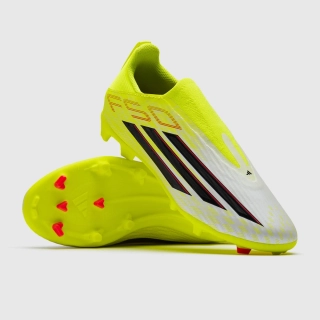 Dětské kopačky adidas F50 League LL FG/MG bílá/žlutá