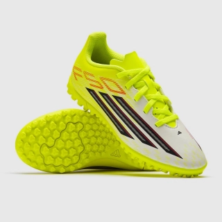 Dětské turfy adidas F50 Club TF bílá/žlutá