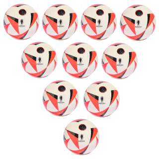 10x fotbalový míč adidas Euro24 Club bílá/černá/oranžová