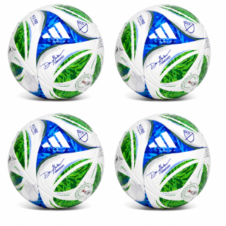 4x Fotbalový míč adidas MLS Pro bílá/zelená