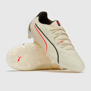 Kopačky Puma King 20 Ultimate FG/AG bílá/černá/červená