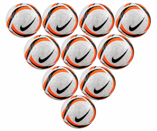 10x Fotbalový míč Nike Academy Team bílá/oranžová