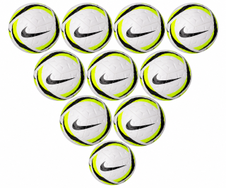 10x Fotbalový míč Nike Academy Team bílá/fluo žlutá