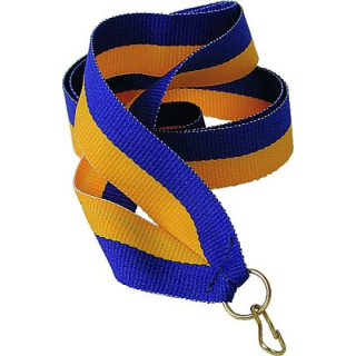 Stuha na medaile žlutá/modrá C19