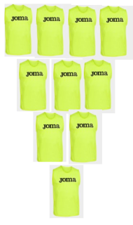 10x Rozlišovací dres (Rozlišovák) Joma  reflexně žlutá