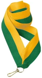Stuha na medaile zeleno/žlutá C26