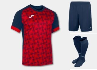 Brankářský komplet Joma SUPERNOVA III tmavě modrá červená/tmavě modrá/ tmavě mpdrá