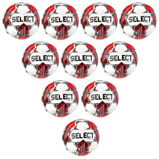 10x Fotbalový míč Select FB Diamond 2023/2024 bílá/červená