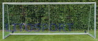Bezpečná svařovaná přenosná hliníková fotbalová branka 5 x 2m s kolečky