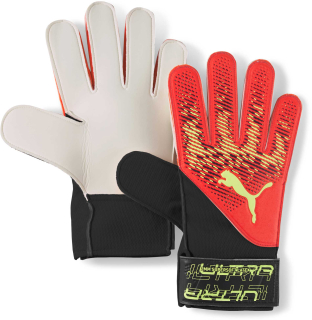 Dětské brankářské rukavice Puma Ultra Grip 4 RC červená/žlutá