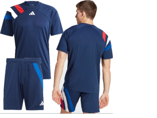 Dres + trenky adidas Fortore 23 tmavě modrá/bílá červená modrá