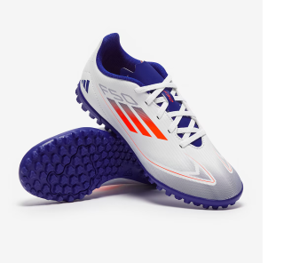 Dětské turfy adidas F50 Club TF J bílá/modrá
