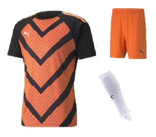 Brankářský komplet Puma TEAMLIGA GRAPHIC oranžová/černá/bílá