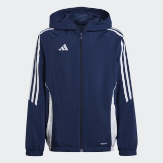 Dětská větrovka adidas TIRO 24 s kapucí tmavě modrá