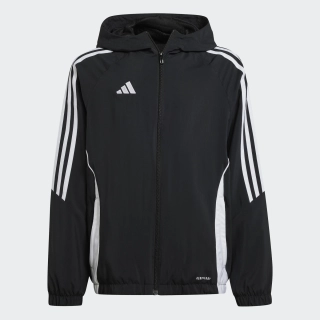 Dětská větrovka adidas TIRO 24 s kapucí černá