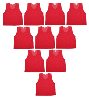 10x rozlišovací dres ( rozlišovák ) červená
