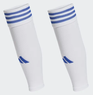 Fotbalové stulpny adidas Team Sleeve 23 bez ponožky bílá/modrá