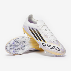 Kopačky adidas F50 Pro FG bílá/zlatá/fialová