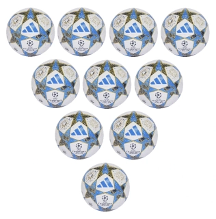 10x Fotbalový míč adidas UCL League bílá/modrá