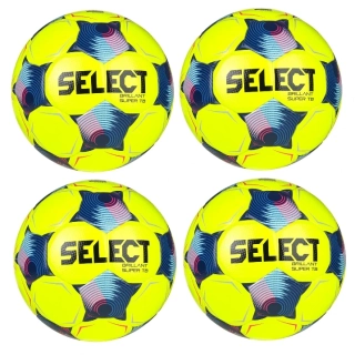 4x Fotbalový míč Select Brillant Super TB 2023/2024 žlutá