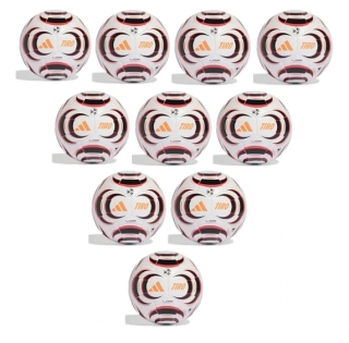 10x Fotbalový míč adidas Tiro League 2026 bílá/černá