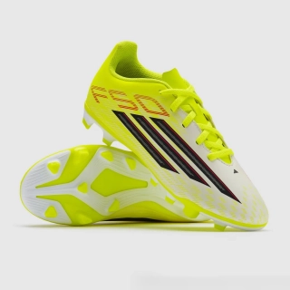 Dětské kopačky adidas F50 Club FG bílá/žlutá