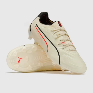 Kopačky Puma King 20 Ultimate FG/AG bílá/černá/červená